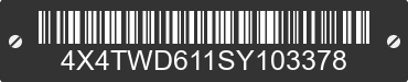 2025 FOREST RIVER Wildwood Towables 4X4TWD611SY103378 VIN decoded