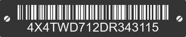2013 FOREST RIVER Wildwood Towables 4X4TWD712DR343115 VIN decoded