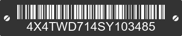 2025 FOREST RIVER Wildwood Towables 4X4TWD714SY103485 VIN decoded