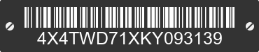 2019 FOREST RIVER Wildwood Towables 4X4TWD71XKY093139 VIN decoded