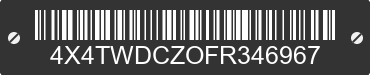 2015 FOREST RIVER Wildwood Towables 4X4TWDCZOFR346967 VIN decoded