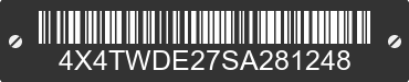 2025 FOREST RIVER Wildwood Towables 4X4TWDE27SA281248 VIN decoded