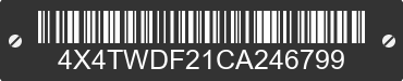 2012 FOREST RIVER Wildwood Towables 4X4TWDF21CA246799 VIN decoded