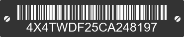 2012 FOREST RIVER Wildwood Towables 4X4TWDF25CA248197 VIN decoded