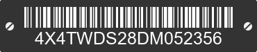2013 FOREST RIVER Wildwood Towables 4X4TWDS28DM052356 VIN decoded