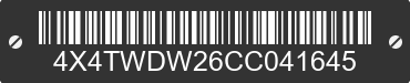 2012 FOREST RIVER Wildwood Towables 4X4TWDW26CC041645 VIN decoded