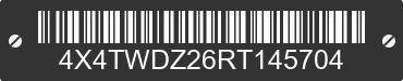 2024 FOREST RIVER Wildwood Towables 4X4TWDZ26RT145704 VIN decoded