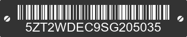 2025 FOREST RIVER Wildwood Towables 5ZT2WDEC9SG205035 VIN decoded