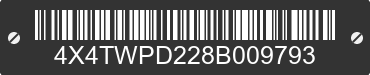 2008 FOREST RIVER Work and Play 4X4TWPD228B009793 VIN decoded
