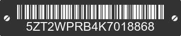 2019 FOREST RIVER Work and Play 5ZT2WPRB4K7018868 VIN decoded