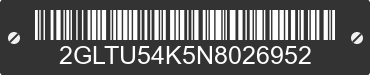 1992 GENERAL COACH Huron Ridge 2GLTU54K5N8026952 VIN decoded
