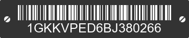 2011 GMC Acadia 1GKKVPED6BJ380266 VIN decoded