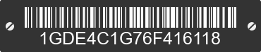 2006 GMC C4 1GDE4C1G76F416118 VIN decoded