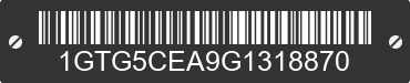 2016 GMC Canyon 1GTG5CEA9G1318870 VIN decoded