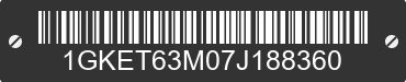 2007 GMC Envoy 1GKET63M07J188360 VIN decoded