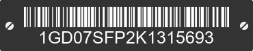 2019 GMC Savana 1GD07SFP2K1315693 VIN decoded