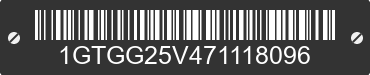 2007 GMC Savana 1GTGG25V471118096 VIN decoded