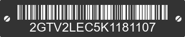 2019 GMC Sierra Limited 2GTV2LEC5K1181107 VIN decoded