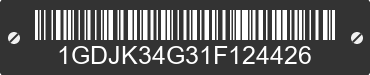 2001 GMC Sierra 1GDJK34G31F124426 VIN decoded