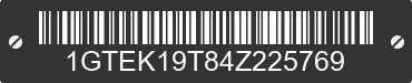2004 GMC Sierra 1GTEK19T84Z225769 VIN decoded