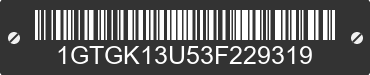 2003 GMC Sierra 1GTGK13U53F229319 VIN decoded