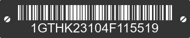 2004 GMC Sierra 1GTHK23104F115519 VIN decoded