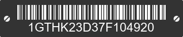 2007 GMC Sierra 1GTHK23D37F104920 VIN decoded