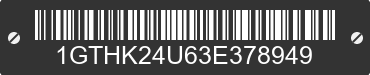 2003 GMC Sierra 1GTHK24U63E378949 VIN decoded
