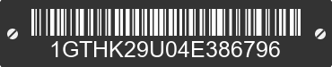 2004 GMC Sierra 1GTHK29U04E386796 VIN decoded