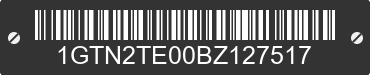 2011 GMC Sierra 1GTN2TE00BZ127517 VIN decoded