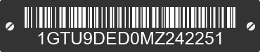 2021 GMC Sierra 1GTU9DED0MZ242251 VIN decoded