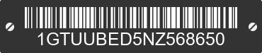 2022 GMC Sierra 1GTUUBED5NZ568650 VIN decoded