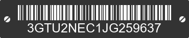 2018 GMC Sierra 3GTU2NEC1JG259637 VIN decoded