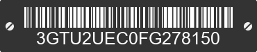 2015 GMC Sierra 3GTU2UEC0FG278150 VIN decoded
