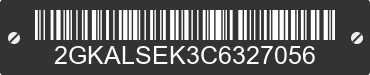 2012 GMC Terrain 2GKALSEK3C6327056 VIN decoded