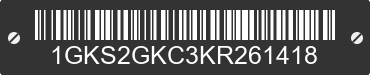 2019 GMC Yukon XL 1GKS2GKC3KR261418 VIN decoded