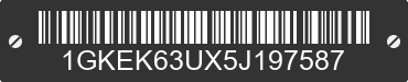 2005 GMC Yukon 1GKEK63UX5J197587 VIN decoded