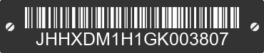 2016 HINO XJC740 / XFC740 JHHXDM1H1GK003807 VIN decoded