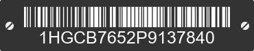 1993 HONDA Accord 1HGCB7652P9137840 VIN decoded