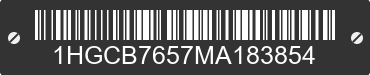 1991 HONDA Accord 1HGCB7657MA183854 VIN decoded