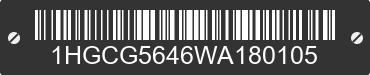1998 HONDA Accord 1HGCG5646WA180105 VIN decoded