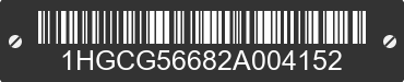 2002 HONDA Accord 1HGCG56682A004152 VIN decoded