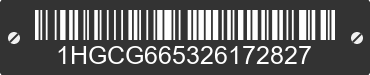 2002 HONDA Accord 1HGCG665326172827 VIN decoded