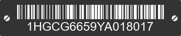 2000 HONDA Accord 1HGCG6659YA018017 VIN decoded