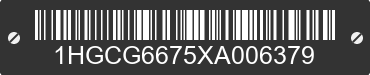 1999 HONDA Accord 1HGCG6675XA006379 VIN decoded