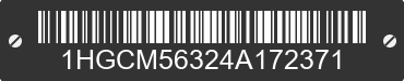 2004 HONDA Accord 1HGCM56324A172371 VIN decoded