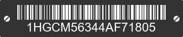 2004 HONDA Accord 1HGCM56344AF71805 VIN decoded