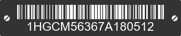 2007 HONDA Accord 1HGCM56367A180512 VIN decoded