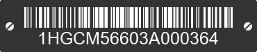 2003 HONDA Accord 1HGCM56603A000364 VIN decoded