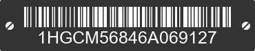 2006 HONDA Accord 1HGCM56846A069127 VIN decoded